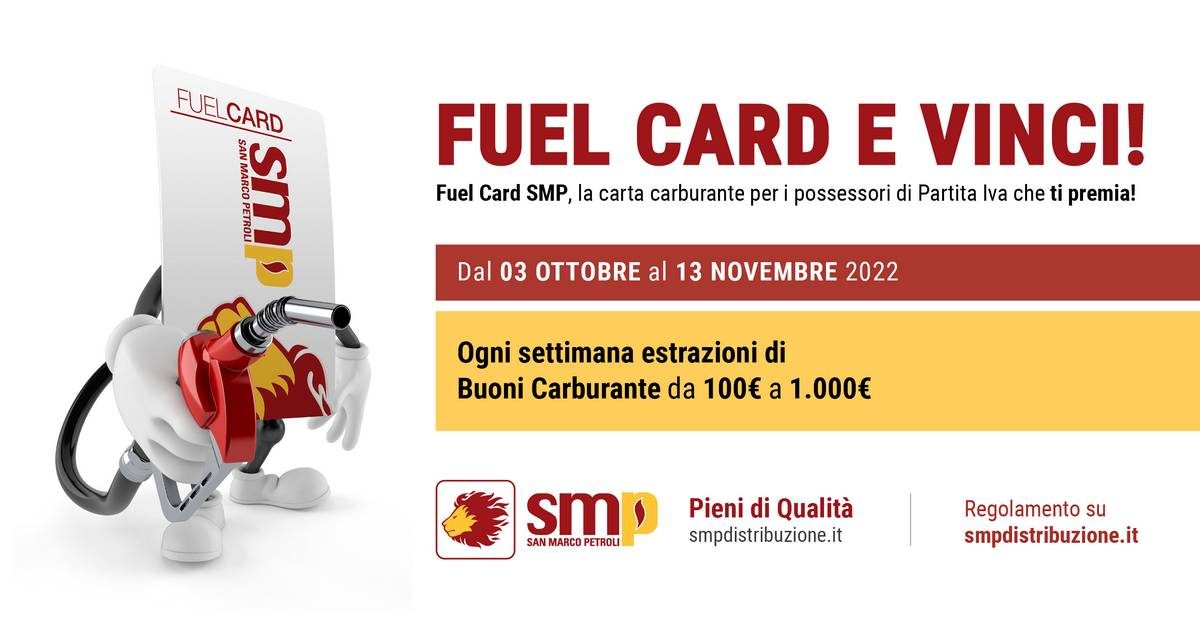 Concorso Fuel Card e Vinci: Buoni carburante da 100 a 1000 €!